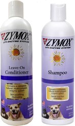 Zymox Enzymatic Leave-on Dog & Cat Conditioner + Shampoo, 12-oz bottle