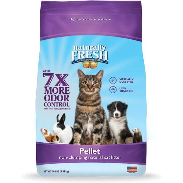NATURALLY FRESH Pellet Unscented NonClumping Walnut Cat Litter, 10lb