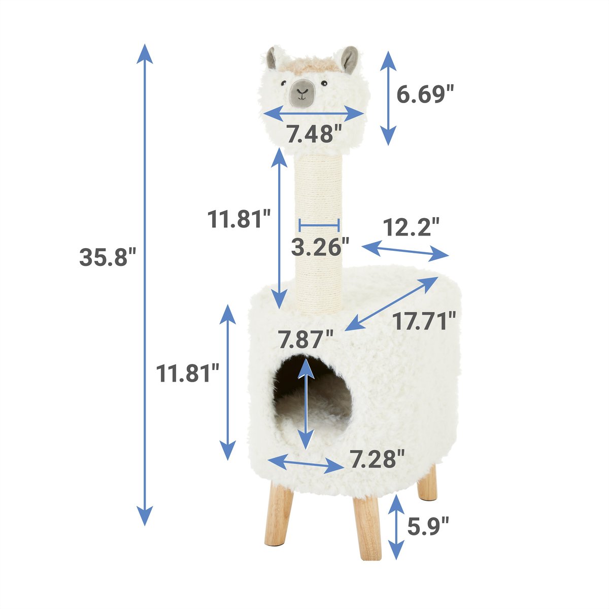 FRISCO Animal Series Cat Condo, Llama