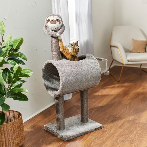 Frisco Animal Series Cat Tunnel with Scratching Post, Sloth slide 1 of 6