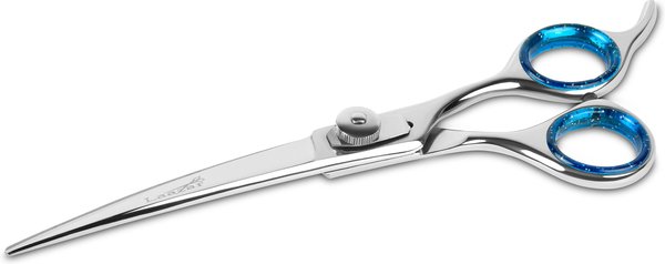 Curved grooming outlet shears