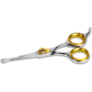 Sharf Straight Gold Touch Round Tips Dog Grooming Scissors, 4.5-in