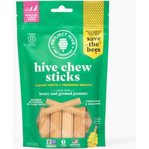 Project Hive Pet Company Chew Sticks Large Hard Chew Dog Treats, 7-oz bag