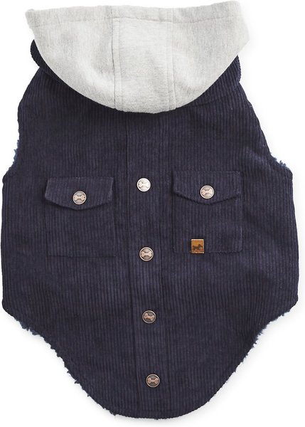Hotel Doggy Corduroy Dog Coat, India Ink, Small slide 1 of 5
