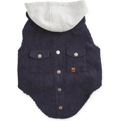 Hotel Doggy Corduroy Dog Coat, India Ink, Medium