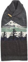 Hotel Doggy Shawl Collar Dog Sweater, Charcoal Mix, X-Small