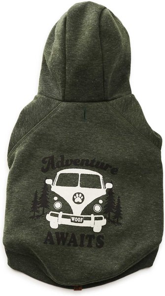Hotel Doggy Dog Hoodie, Green Pastures Heather, X-Small slide 1 of 5