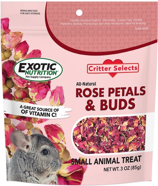 Exotic Nutrition Rose Petals & Buds Small Pet Treats, 0.85-oz bag slide 1 of 5