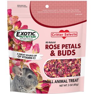 Exotic Nutrition Rose Petals & Buds Small Pet Treats, 0.85-oz bag