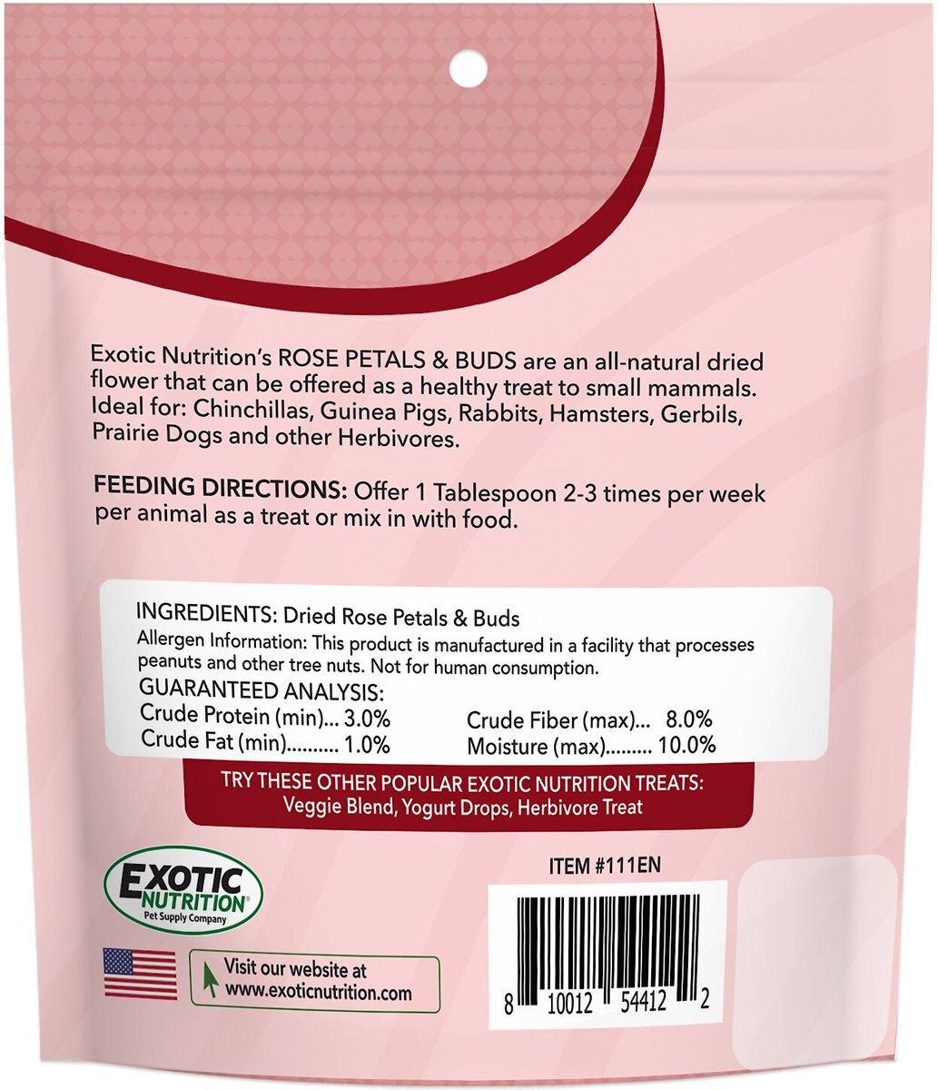 Exotic Nutrition Rose Petals & Buds Small Pet Treats