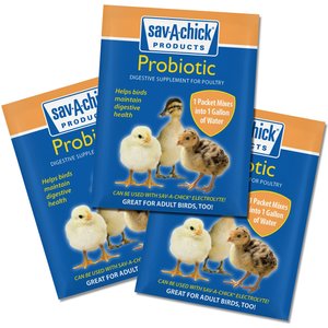 Sav-A-Caf Sav-A-Chick Probiotic Digestive Support Poultry Supplement, 0.17-oz packet, 3 count