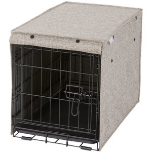 Frisco Faux linen  Dog Crate Cover, Light Brown, 22in