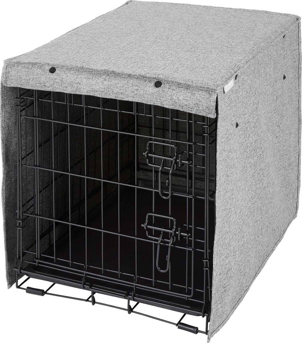 Iconic Pet Protectant & Durable Indoor\/Outdoor Dog & Cat Crate Cover, Gray