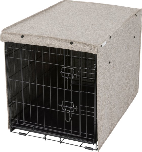 Frisco Faux linen  Dog Crate Cover, Brown, 30in slide 1 of 7