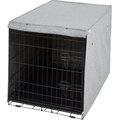 Frisco Faux linen  Dog Crate Cover, Gray, 36-in