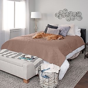 FurHaven Waterproof Cat & Dog Blanket Protector, Small, Brownstone