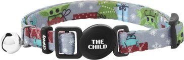 STAR WARS THE MANDALORIAN'S THE CHILD Holiday Cat Collar, 8 to 12-in neck, 3/8-in wide