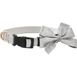 Frisco Glitter Dog Collar with Removeable Glitter Bow, Green, XS - Neck: 8-12-in, Width: 5/8-in