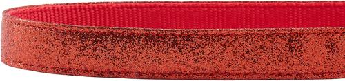 Show full view: Frisco Glitter Dog Collar with Removable Glitter Bow, Red, SM - Neck: 10-14-in, Width: 5/8-in slide 3 of 7