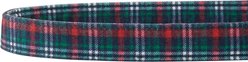Frisco Festive Plaid Dog Collar with Plaid Removable plaid Bow, Green Plaid, XS - Neck: 8-12-in, Width: 5/8-in slide 2 of 5