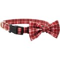 Frisco Festive Plaid Dog Collar with Plaid Removeable plaid Bow, Red Plaid, XS - Neck: 8-12-in, Width: 5/8-in