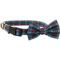 Frisco Festive Plaid Dog Collar with Plaid Removeable plaid Bow, Green Plaid, SM - Neck: 10-14-in, Width: 5/8-in