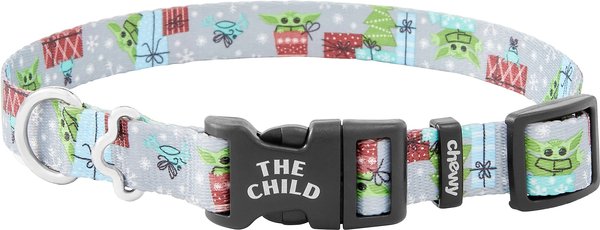 STAR WARS THE MANDALORIAN GROGU Holiday Dog Collar, SM - Neck: 10-14-in, Width: 5/8-in slide 1 of 5