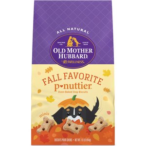 Old Mother Hubbard by Wellness Fall Favorite P-Nutter Oven-Baked Biscuits Dog Treats, 16-oz bag