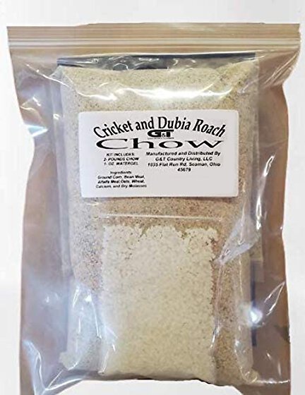 G&T Country Living LLC Cricket & Dubia Roach Chow Watergel Crystals Reptile Food, 2-lb bag slide 1 of 5