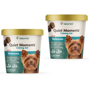 NaturVet Quiet Moments Soft Chews Calming Supplement for Dogs, 140 count