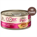 Wellness CORE Natural Grain-Free Turkey & Duck Pate Canned Cat Food, 5.5-oz, case of 48