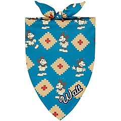 Disney Mickey Mouse Southwest Pattern Personalized Dog & Cat Bandana, Large