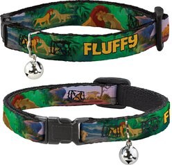 Buckle-Down Disney Lion King Simba & Nala Growing Up Scenes Personalized Breakaway Cat Collar with Bell