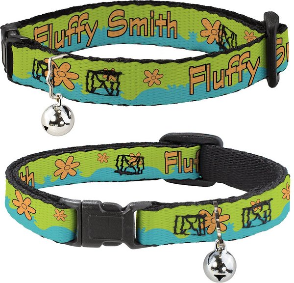 Buckle-Down Scooby Doo The Mystery Machine Paint Job Personalized Breakaway Cat Collar with Bell slide 1 of 2