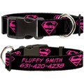 Buckle-Down DC Comics Superman Shield Personalized Dog Collar, Small