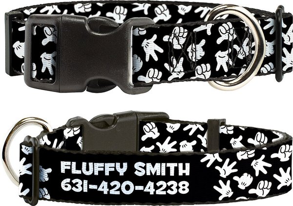 Buckle-Down Disney Mickey Mouse Hand Gestures Personalized Dog Collar, Medium slide 1 of 7