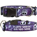 Buckle-Down Disney Nightmare Before Christmas Jack Expressions/Ghosts in Cemetery Personalized Dog Collar, Medium