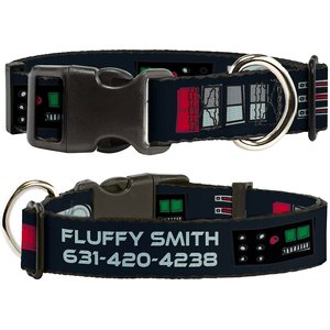 Buckle-Down Star Wars Darth Vader Utility Belt Bounding Personalized Dog Collar, Small