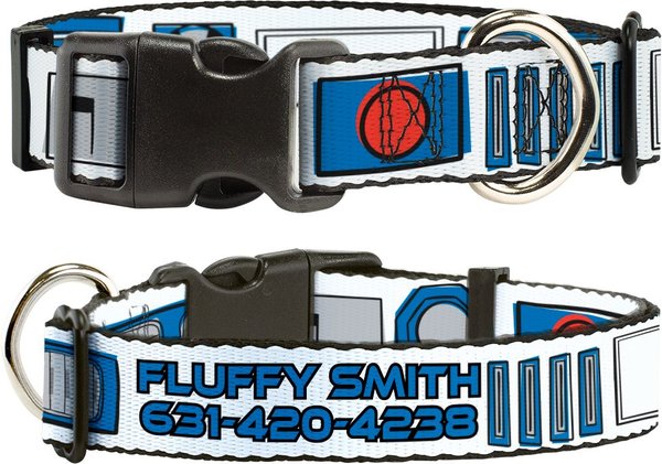Buckle-Down Star Wars R2-D2 Bounding Parts Personalized Dog Collar, Small slide 1 of 7