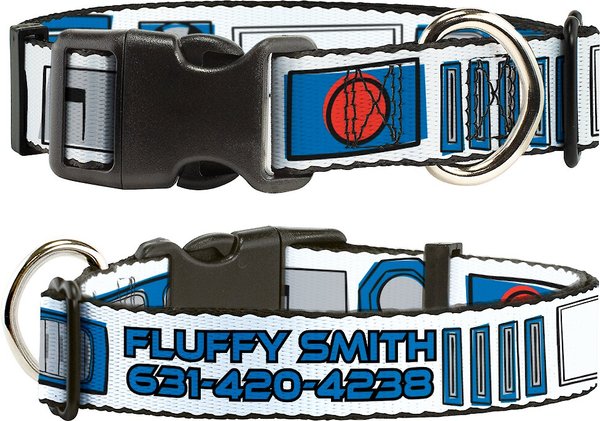 Buckle-Down Star Wars R2-D2 Bounding Parts Personalized Dog Collar, Large slide 1 of 7