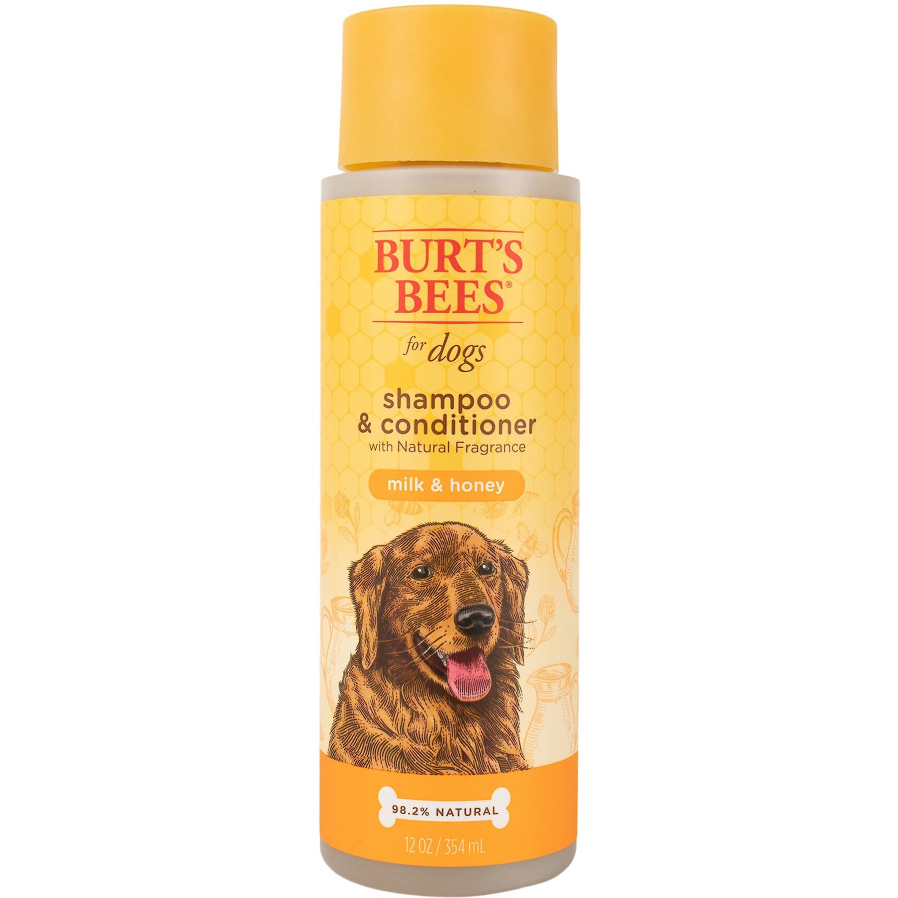 BURT'S BEES Milk & Honey Dog Shampoo & Conditioner, 12fl oz bottle