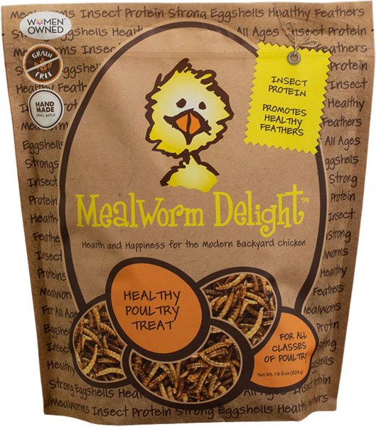 Treats for Chickens Mealworm Delight Poultry Treats, 22-oz bag slide 1 of 2