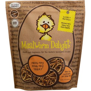 Treats for Chickens Mealworm Delight Poultry Treats, 22-oz bag