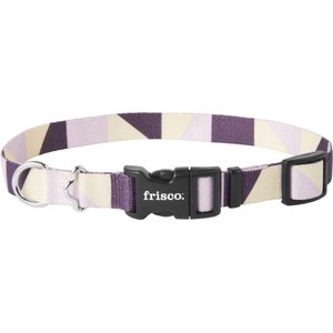 Frisco Purple Colorblock Dog Collar, LG - Neck: 18 – 26-in, Width: 1-in