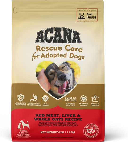 ACANA Rescue Care for Adopted Dogs Red Meat Sensitive Digestion Dry Dog Food, 4-lb bag slide 1 of 9