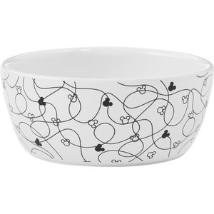 Disney Mickey Lines Non-Skid Ceramic Cat Bowl, 1 cup