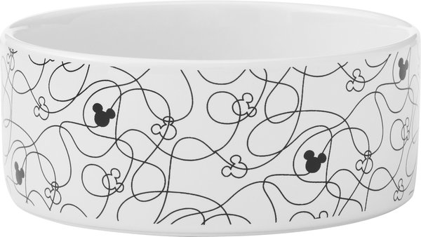 Disney Mickey Lines Non-Skid Ceramic Dog & Cat Bowl, Small: 1.5 cup slide 1 of 7