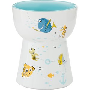Pixar Finding Nemo Tall Shape Non-Skid Elevated Ceramic Cat Bowl, 1 cup