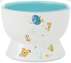 Pixar Finding Nemo Short Shape Non-Skid Elevated Ceramic Cat Bowl, 1 cup