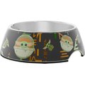 STAR WARS THE MANDALORIAN THE CHILD Aurebesh Non-Skid Stainless Steel with Melamine Stand Dog & Cat Bowl, Medium: 3 cup